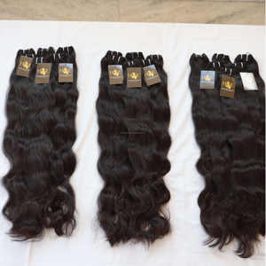 Tissage en lot naturel indien, tissé à la Machine, non traité, vison vierge, naturel, ondulé, droit, vente en gros, brut, en vrac, fournisseur de cheveux humains - Product Image 1