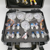 Outils de diagnostic universels, testeur de manomètre hydraulique, 5 manomètres avec jeu de raccords en T, boîte de connecteurs en T