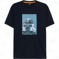 Camiseta de Hombre 2026, Talla Europea, Estilo Retro, Elástica, Suave y Cómoda, Cuello Redondo Clásico, Tejido de Algodón Premium