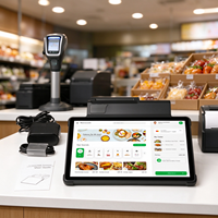 Tablette de paiement Android 14 pour point de vente T606 4+64 Go Écran tactile 800x1280 NFC Wi-Fi 6 BT5.2 Terminal de caisse pour commerce de détail et restaurant