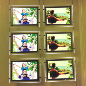 A3 A4 <span class=keywords><strong>Led</strong></span> pha lê Acrylic dấu hiệu đại lý bất động sản cửa sổ treo quảng cáo hiển thị tag siêu mỏng hộp đèn - Product Image 6