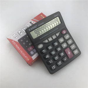 Kadio KD3852B 12 Digit Electronic Calculator Black Battery Powered - Product Image 1