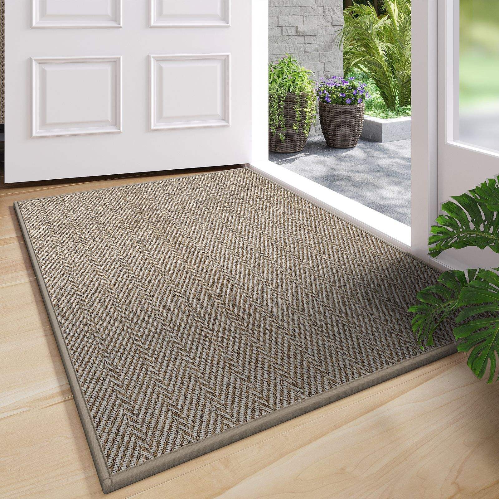 Suela de goma de cáñamo Sally - montañas cubiertas de nieve gris