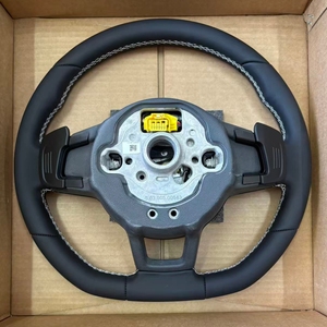 พวงมาลัยหุ้มหนังสำหรับรถยนต์ Volkswagen VW <span class=keywords><strong>Golf</strong></span> 6 <span class=keywords><strong>Golf</strong></span> 7 MK6 MK7 Mk7.5 GTI <span class=keywords><strong>Scirocco</strong></span> Polo GTS <span class=keywords><strong>R</strong></span> <span class=keywords><strong>Line</strong></span> Tiguan Passat <span class=keywords><strong>Scirocco</strong></span> - Product Image 3