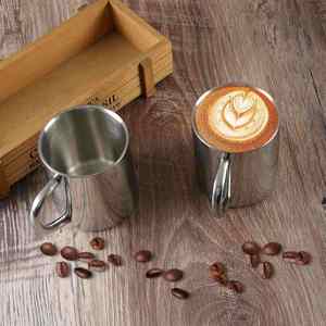 Taza de Café de Metal Aislada, Resistente, Libre de BPA, con Logotipo Personalizado, para Camping, 220ml 300ml, Tazas de Acero Inoxidable de Doble Pared con Asa - Product Image 4