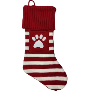 Mô Hình Tuần Lộc màu đỏ 18inch dệt kim vớ Giáng sinh chất liệu dày vớ Giáng sinh với bóng lông - Product Image 2