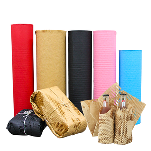 Degredable Recycled Paper Filler Honeycomb Wrapping Paper Packaging Honeycomb Paper Roll for Fragile Craft