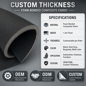 <span class=keywords><strong>Tissu</strong></span> en mousse à mémoire de forme laminée pour intérieur automobile, matériau en <span class=keywords><strong>éponge</strong></span> collée résistant à la chaleur pour plafond de voiture et usage extérieur (vente en gros) - Product Image 5