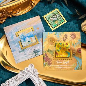 Marque-pages en métal personnalisables, série imprimés rétro, style peinture à l'huile classique, badges et pendentifs créatifs - Product Image 3