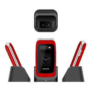 Téléphone <span class=keywords><strong>portable</strong></span> senior UNIWA V202T 4G à clapet avec gros boutons, bouton SOS, double écran et station de charge - Product Image 5