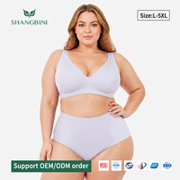 Ensembles soutien-gorge et culotte grande taille, sous-vêtements gainants à couvrance complète, ensembles soutien-gorge et culottes sans couture grande taille
