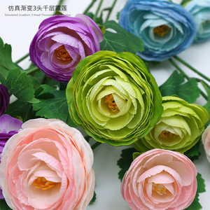 Xinchengzhi Fleurs artificielles de lotus à 3 têtes superposées, blanches, pour décoration de mariage, bouquet, arrangement en vase en céramique - Product Image 4