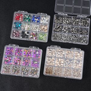 Piedras de Resina 3D Multiforma para Uñas, 12 Rejillas, Gemas de Cristal de Base Plana, Set de Decoración para Manicura con Herramienta de Pinzas y Bolígrafo - Product Image 2