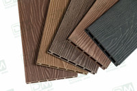 Plancher de terrasse en WPC creux moderne, imperméable et antidérapant, revêtement de sol technique, surface à grain de bois gaufré 3D, épaisseur 25 mm, pour jardin