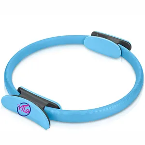 Multi colors tpe fitness double handle yoga wave stretch pilates circle ring eco friendly