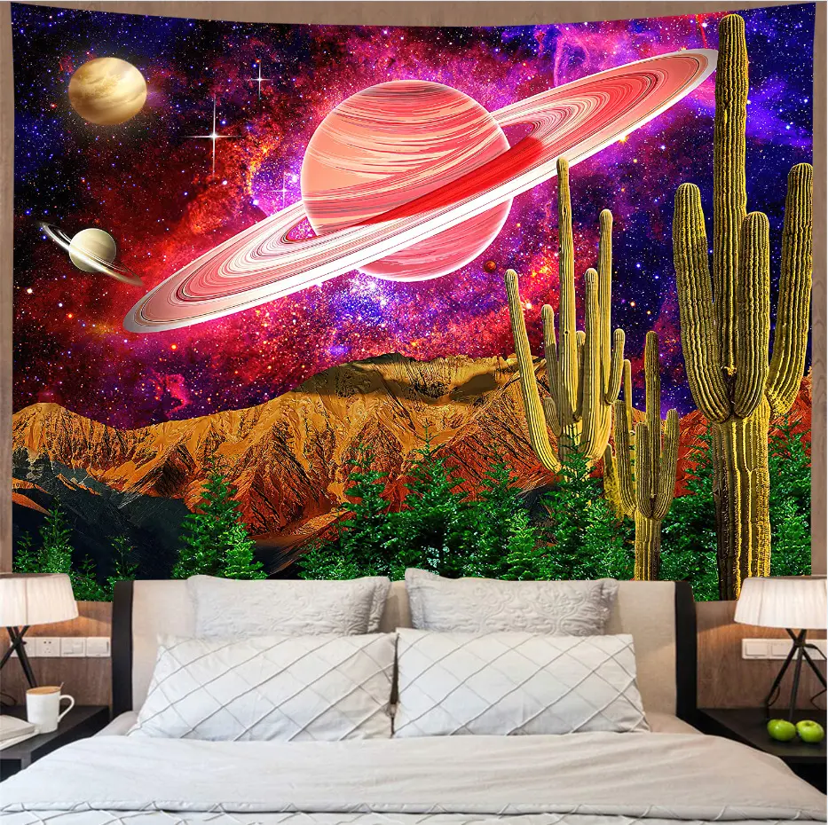 Digital Wall Hanging Universe Galaxy Customizable Tapestry