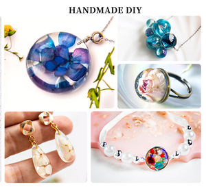 Kit de résine époxy bicomposante liquide non sécrétante à durcissement rapide 1 kg, rapport de mélange 1:1, pour bijoux DIY, tables rivière et sols - Product Image 5