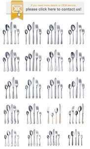 72/84pcs thép không gỉ thiết lập dao kéo với trường hợp bằng gỗ Bạc thìa dĩa và dao Flatware Đảng bữa ăn tối - Product Image 6