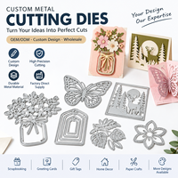 Cetakan Pemotong Logam Kustom, Cetakan Presisi Baja Karbon yang Dipesan, Produsen Cetakan Terukir, Layanan OEM ODM untuk Scrapbooking