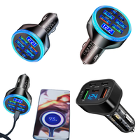 Chargeur de voiture USB-C multi-ports PD 30W tendance avec affichage de la tension pour iPhone, Samsung, téléphones Android – Produits en dropshipping