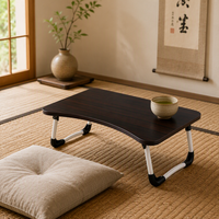 Table de lit pliante portable multifonctionnelle en bois pour petit-déjeuner, avec support pour tablette et ordinateur portable