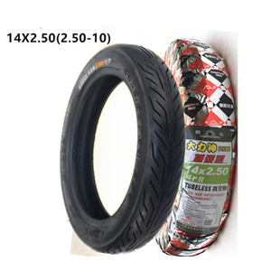 Pneus de moto tout-terrain Mini Crosser 14x2.50 2.50-10 4PR, pneus en caoutchouc sans chambre à air, pneus de vélo électrique, pneus de vélo gras 14x2.5 - Product Image 2
