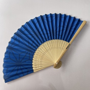 กระดาษพับมือและพัดผ้าไม้ไผ่โปรโมชั่นกลางแจ้งพิมพ์โลโก้ที่กำหนดเอง - Product Image 6