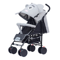 JXB Poussette parapluie en lin léger et ultra-pliable à double usage pour l'hiver et l'été
