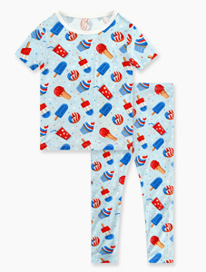 Pyjama Enfant en Bambou pour Filles, Ensemble de Nuit Imprimé, Stock en Liquidation, En Stock, Prix Bas, Prêt à Expédier, Vente en Gros à l'Unité - Product Image 1