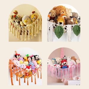 Hamac de rangement mural triangulaire ajustable en macramé style bohème pour poupées en peluche - Vente en gros - Product Image 4