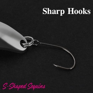 Señuelo de pesca Spoon Lure de 5g con anzuelo único, cebo metálico para pesca de lubina, cebo artificial de lanzamiento largo, paquete de 2 - Product Image 3