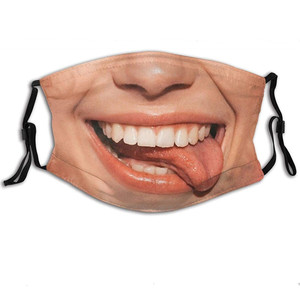 หน้ากาก 3D ลายหน้ายิ้มแบบใช้แล้วทิ้ง สายรัดยางยืดปรับได้สำหรับใช้ในงานปาร์ตี้ - Product Image 3