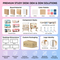 Bureau d'étude ergonomique moderne professionnel pour enfants avec étagère de rangement, réglable en hauteur, en métal et bois, pour chambre, maison, école