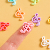 Cabochons en résine à dos plat, motif notes de musique colorées style japonais, pour scrapbooking DIY, fabrication de bijoux, boucles d'oreilles et accessoires de nail art