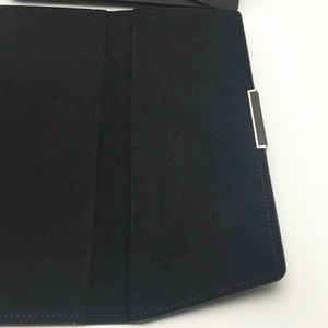 Personalizado negro Pu cuero A4 <span class=keywords><strong>Tri-fold</strong></span> archivo carpeta anillo carpeta Padfolio cubierta de cuero - Product Image 4
