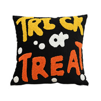 Halloween mort citrouille boucle tufté brodé housse de coussin hypoallergénique fantôme impression maison vacances décoratif jeter oreiller
