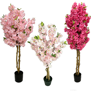 Arbre de <span class=keywords><strong>cerisier</strong></span> artificiel réaliste <span class=keywords><strong>en</strong></span> soie, plante de sakura artificielle à faible entretien pour le hall, le patio et la décoration de mariage - Product Image 1