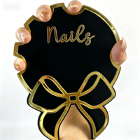 Outil de manucure en gros en forme de nœud en acrylique pour présentation d'ongles, accessoire photo et support de présentation en papier