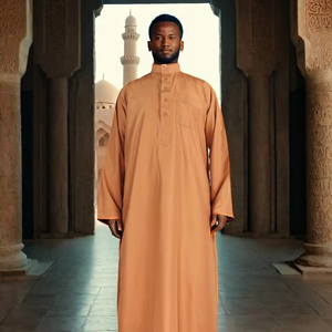 <span class=keywords><strong>2022</strong></span> moda <span class=keywords><strong>Qatar</strong></span> Thobe hombres Dubai Kaftan hombres túnicas de manga larga hombres Abaya ropa musulmana - Product Image 1