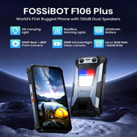 Téléphone robuste Fossibot F106 Plus, double SIM, 12000 mAh, 20 MP, vision nocturne, 8 Go de RAM, 256 Go de ROM, étanche IP68, téléphone portable robuste