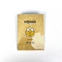 Sachet en papier kraft imprimé sur mesure avec fermeture centrale et intérieur en aluminium pour thé et épices