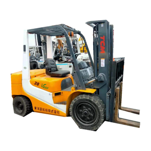 TCM <b>Used</b> USA Origin 3-25 Ton Diesel Forklift 4WD Solid Tire Rough Terrain Two/Three Stage Mast Manual Good Condition Low Hour - Product Image 1