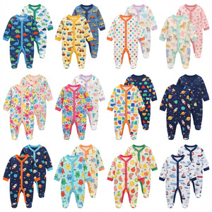 Pagliaccetto per neonati all'ingrosso dalla fabbrica, MOQ basso, disponibile, con fantasia a scritte, chiusura a bottoni, tutina con piedini, <span class=keywords><strong>100</strong></span>% <span class=keywords><strong>cotone</strong></span>, ecologico, morbido - Product Image 5