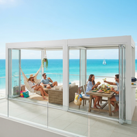 OEM Pergola mit Gehärtetem Glasdach Aluminiumrahmen für Moderne Villa Außenpool Terrasse Loungebereich