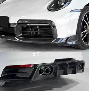 Runde Phụ Kiện Bên Ngoài Cho 2019-2023 Porsche 911 992 Sửa Đổi Bar-Bus Bộ Dụng Cụ Khô <span class=keywords><strong>Carbon</strong></span> Sợi Phía Trước Lip Spoiler Sương Mù Ánh Sáng Khung - Product Image 5