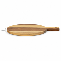 Planche à pizza en bois d'acacia en stock aux États-Unis, planche à découper en bois, planche à charcuterie pour pizzerias, supports vierges pour gravure laser