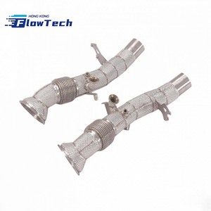 Tuyau de descente en acier inoxydable T304 avec bouclier thermique pour Ferrari 296 GTB 3.0T V6 hybride de course - Product Image 4