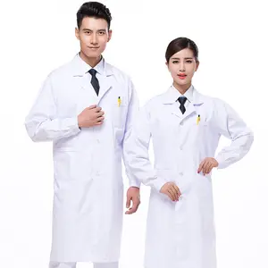 Bata de laboratorio de consulta personalizada para hombres, bata de laboratorio de uniforme de médico de hospital de estilo corto profesional blanco