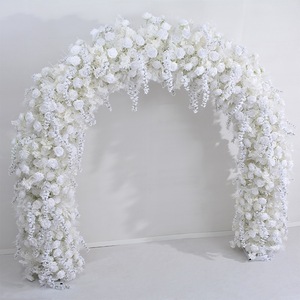Décoration de Couloir et d'Entrée en Soie Européenne Faite à la Main pour Mariage, Saint-Valentin, Noël, Allée de Cérémonie et Arche Latérale - Product Image 2