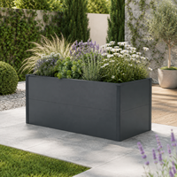 Bac à fleurs surélevé en acier galvanisé pour jardin extérieur, résistant aux intempéries, fabriqué en Chine